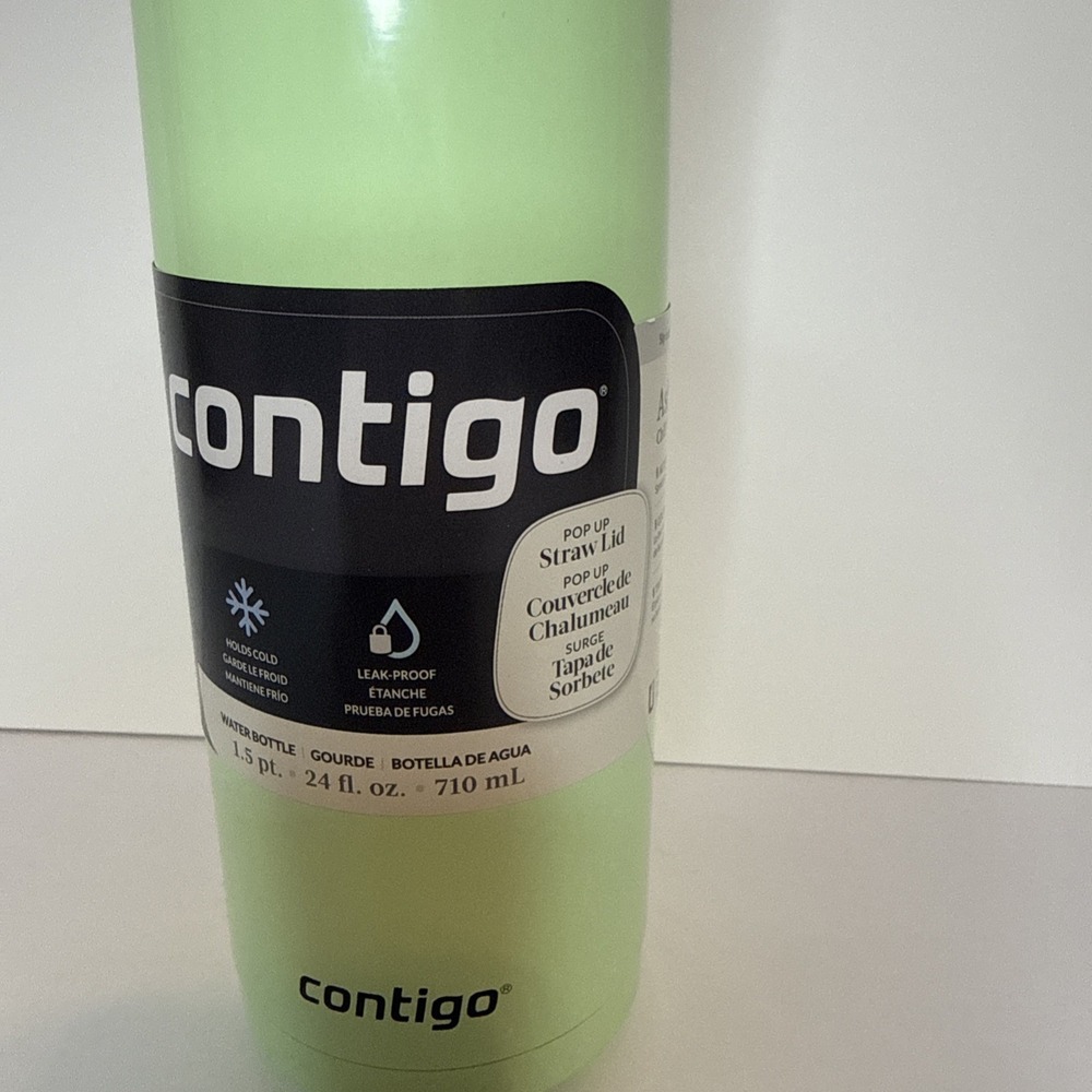 Contigo 24 oz. Ashland Chill Insulated Stainless Steel Water Bottle Green NEW - Picture 2 of 16